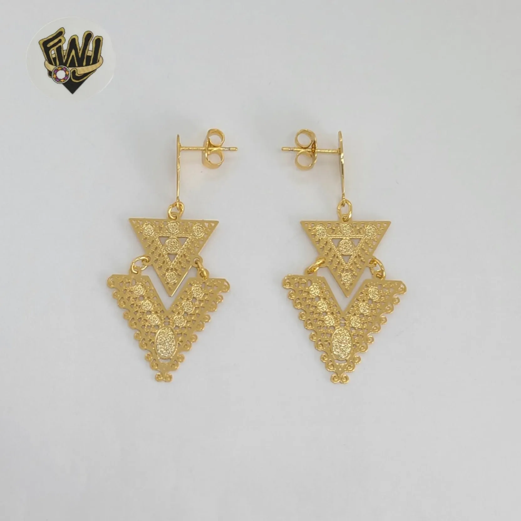 (1-1244-6) Gold Laminate - Alternative Long Earrings - BGF