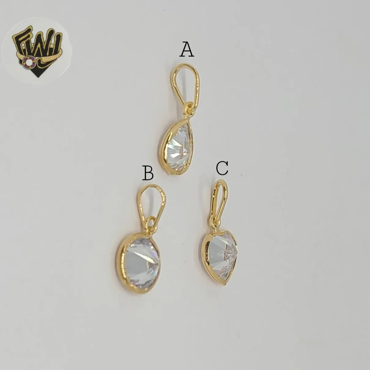 (1-2124-2) Gold Laminate - Zircon Pendant - BGF