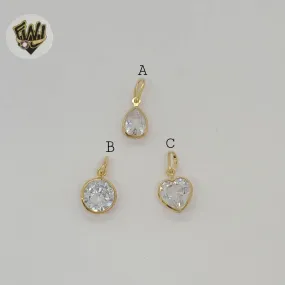 (1-2124-2) Gold Laminate - Zircon Pendant - BGF