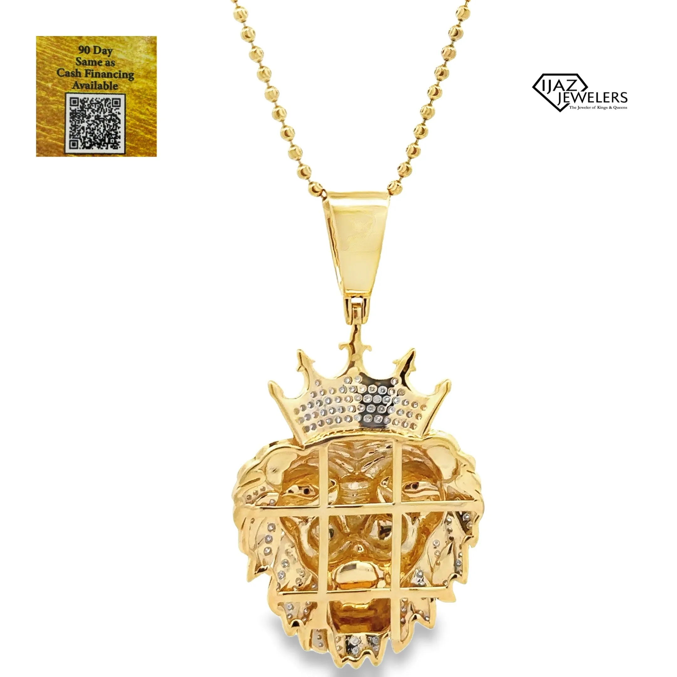 10K Gold 0.85 CTW Diamond Lion Charm