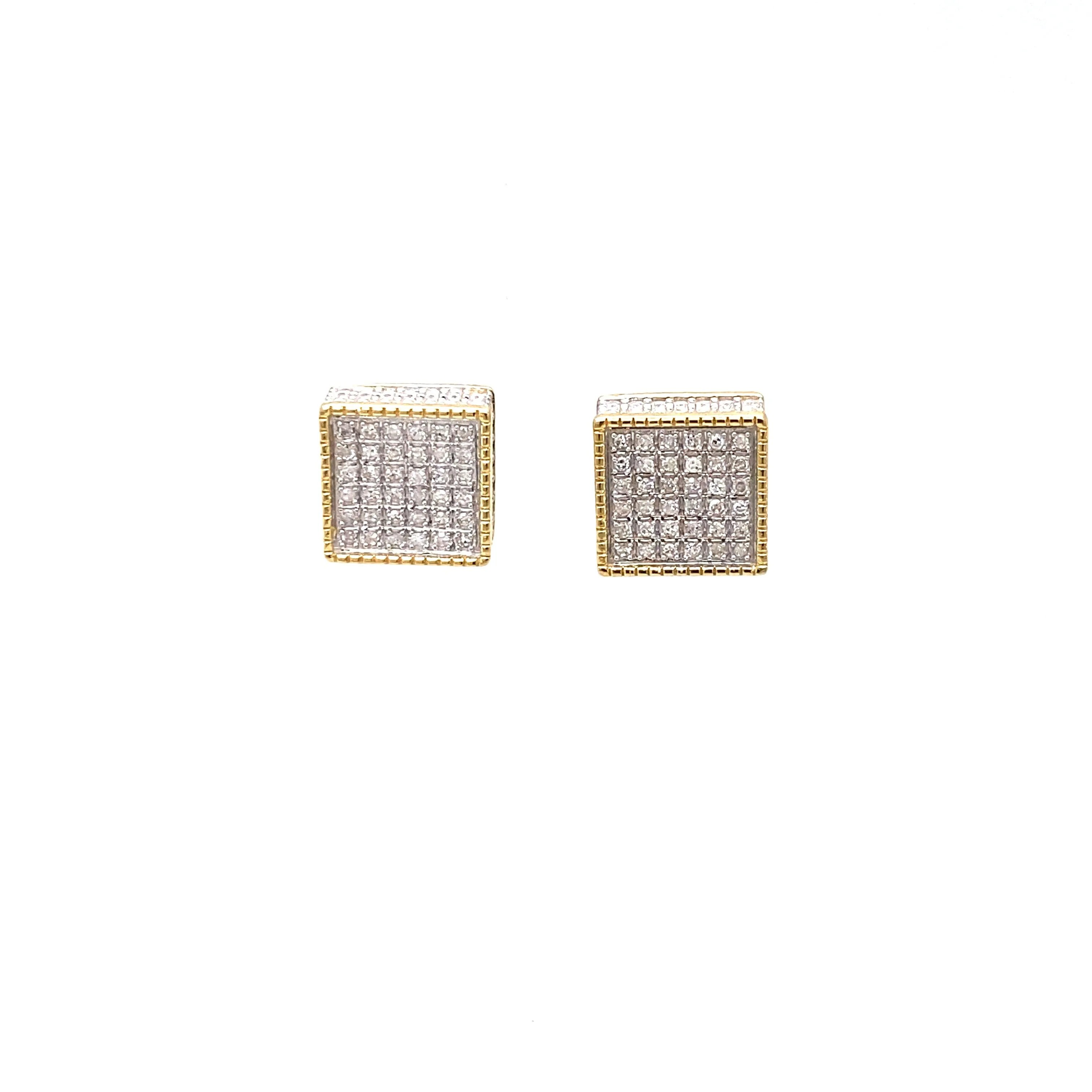 10K Yellow Gold 0.31Ctw Diamond Earrings