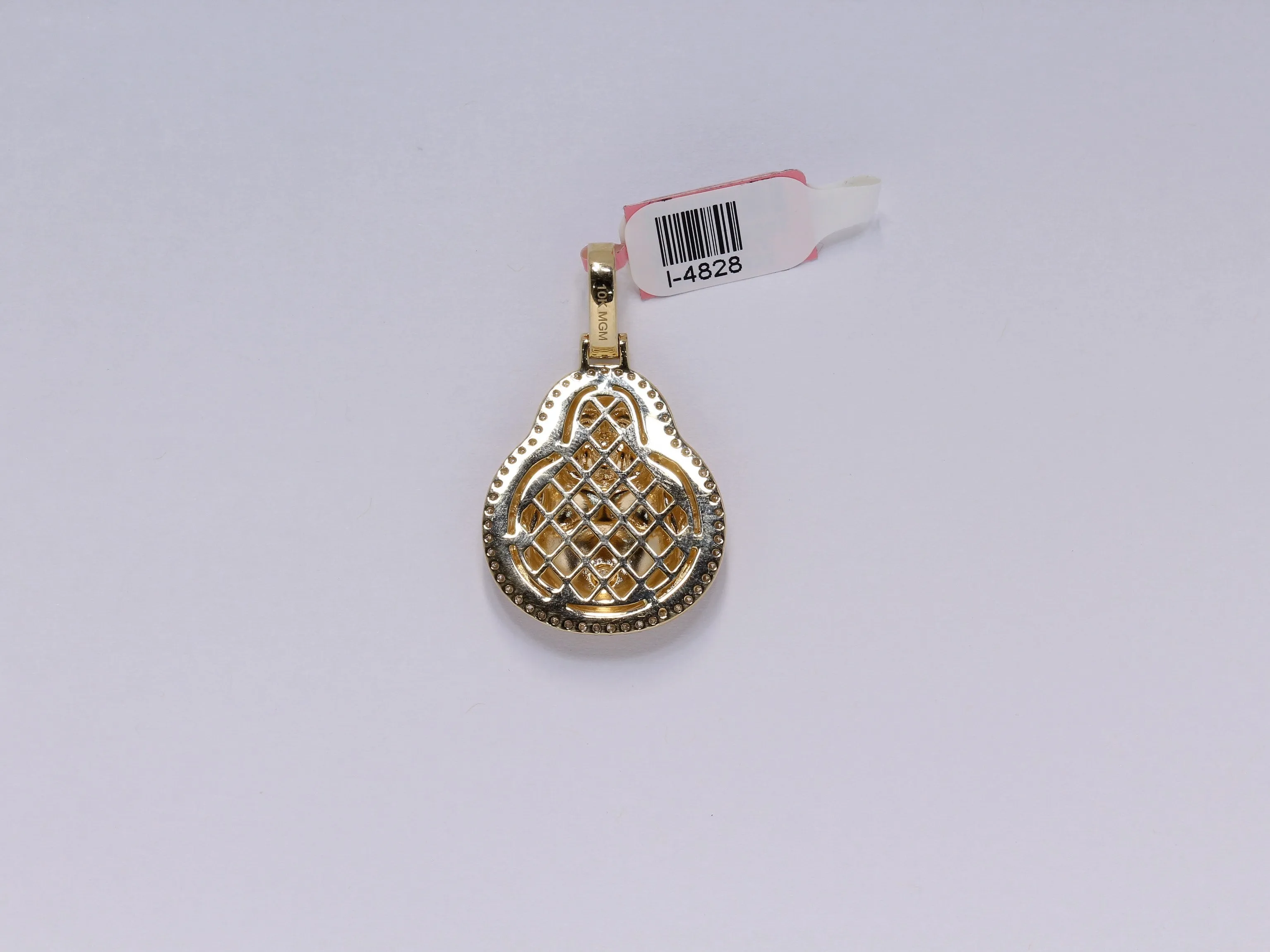 10k Yellow Gold Buddha Pendant .650Ctw