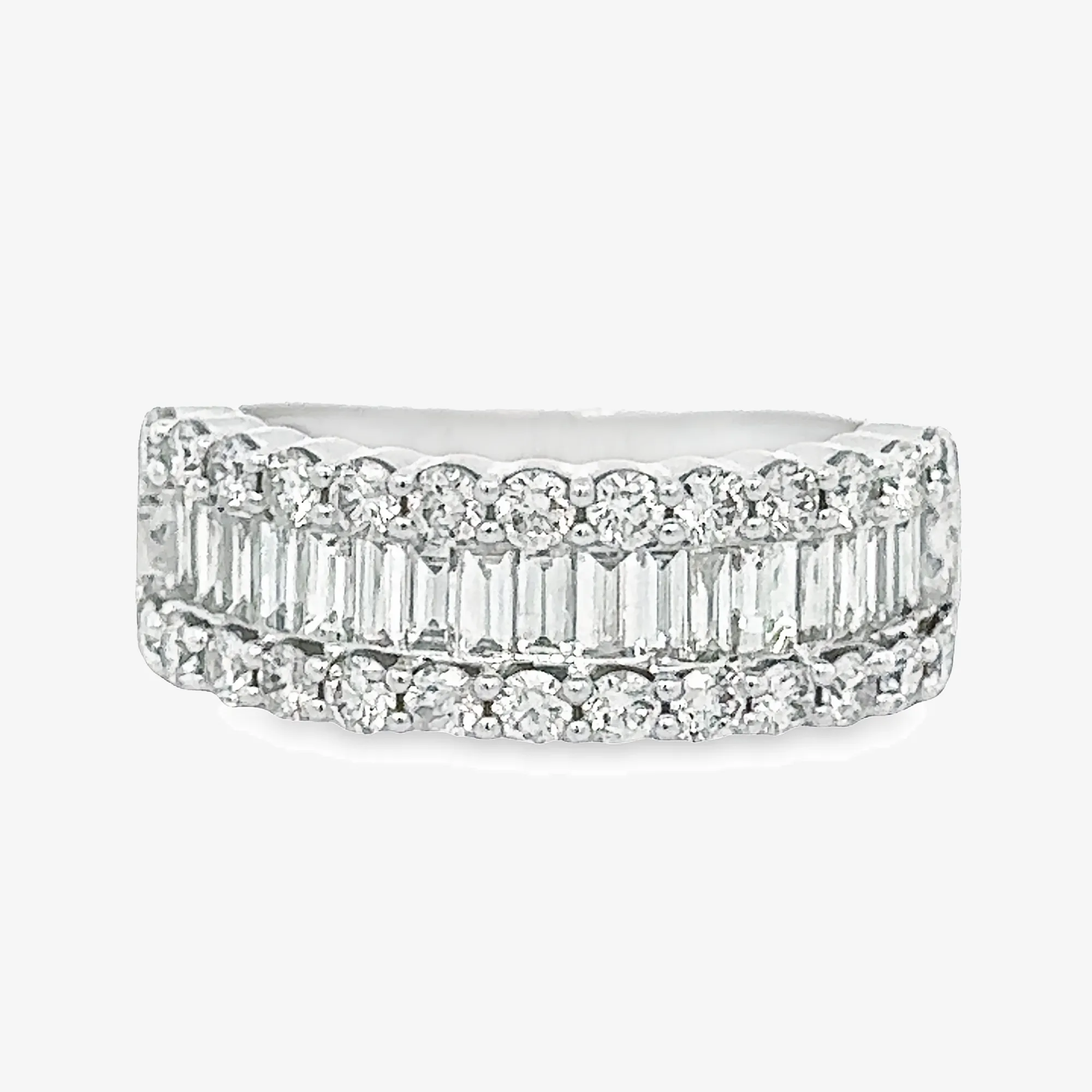 1/2 Way Round & Baguette Diamond Ring