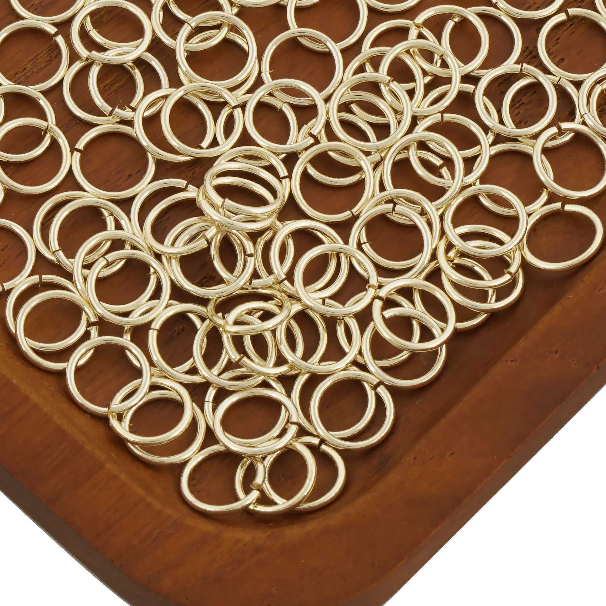 14k Gold Filled Open Jump Rings for Jewelry Making and Connectors