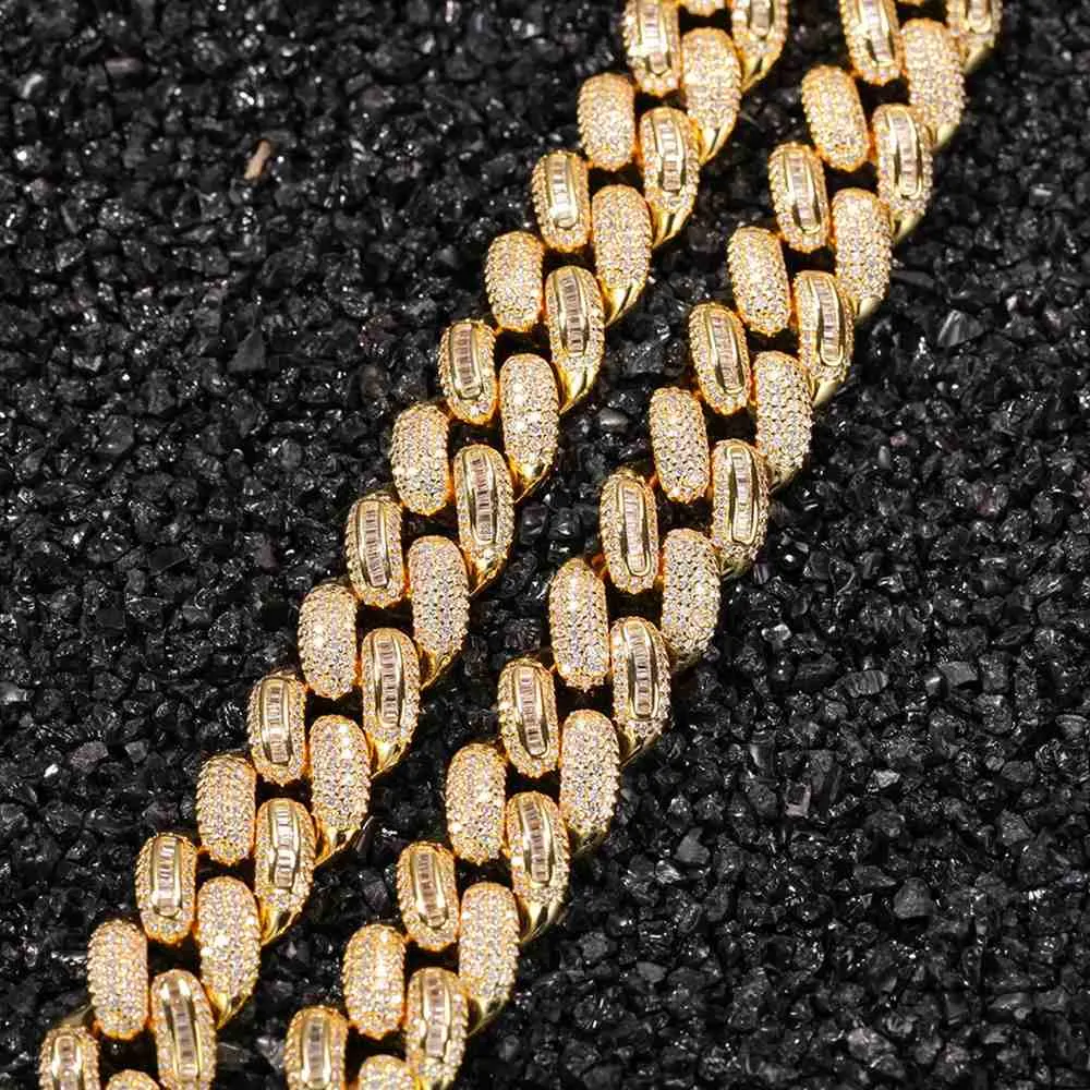 15mm Iced Out Baguette Cuban Chain