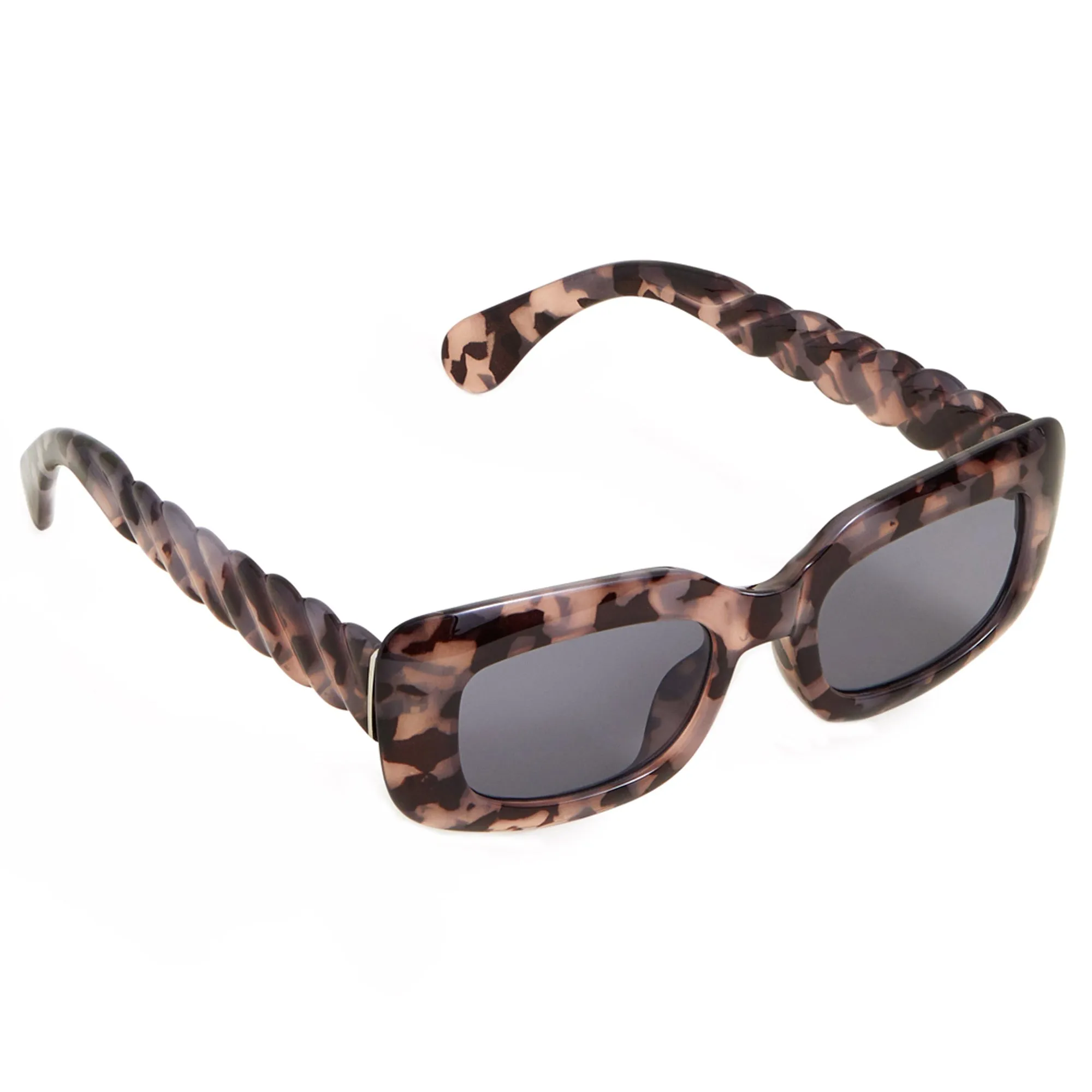 Accessorize London Women's Tortoiseshell Twist Arm Sunglasses