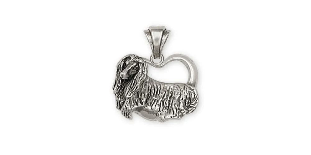 Afghan Hound Pendant Jewelry Sterling Silver Handmade Dog Pendant AF8-P