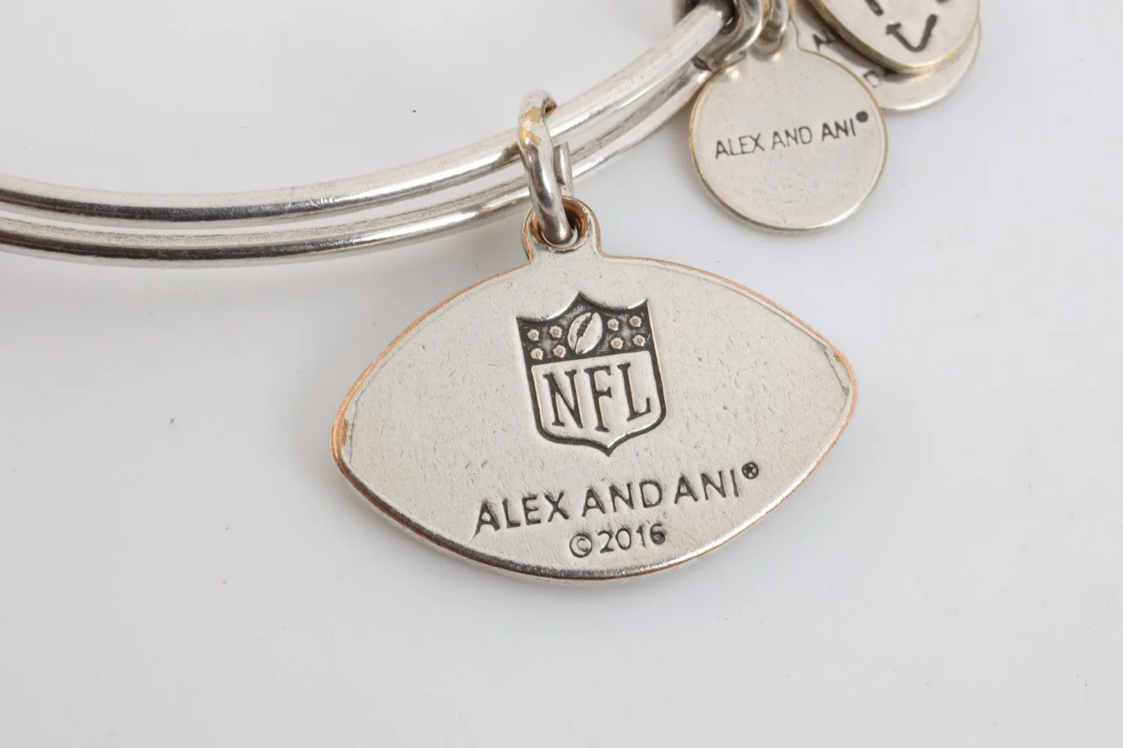 Alex and Ani 925 Silver Seahawks Charm Bangle Bracelet (11.81g.)