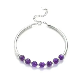 Amethyst Silver Bracelet