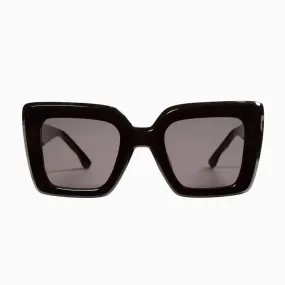 Amour | Sunglasses - Gloss Black / Black Lens