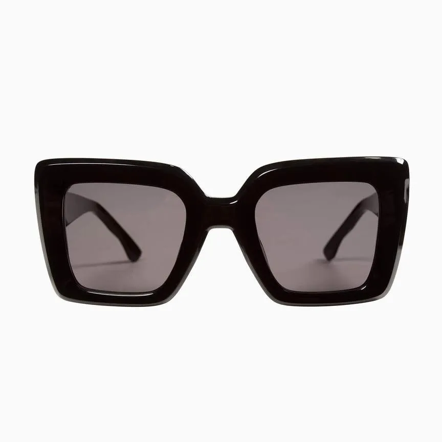 Amour | Sunglasses - Gloss Black / Black Lens