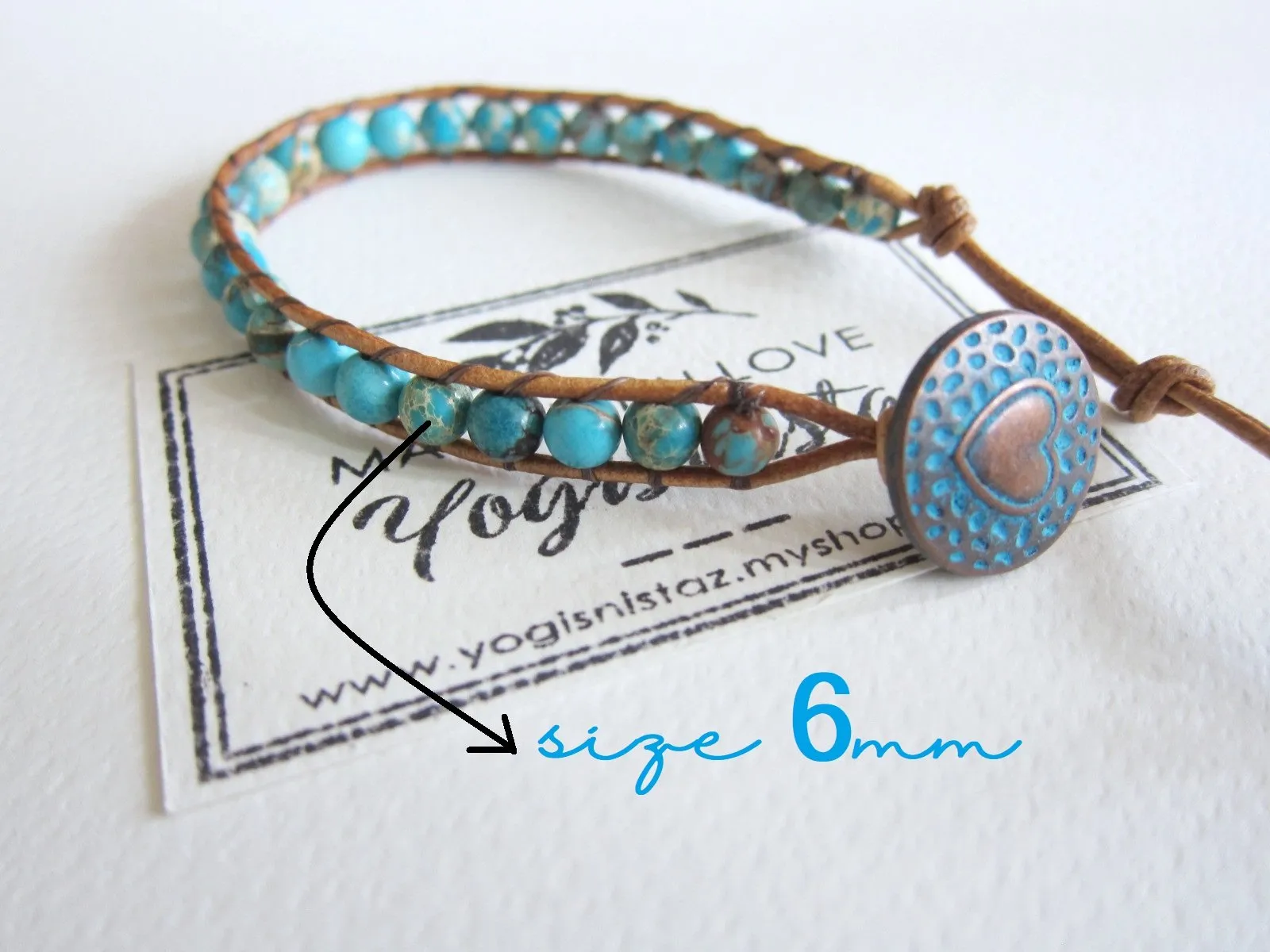 Aqua Terra Jasper Single Wrap Adjustable Bracelet