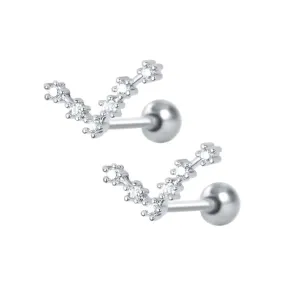 Aries Crawler Piercing Earrings Ball Back Earrings Sleeper Earrings