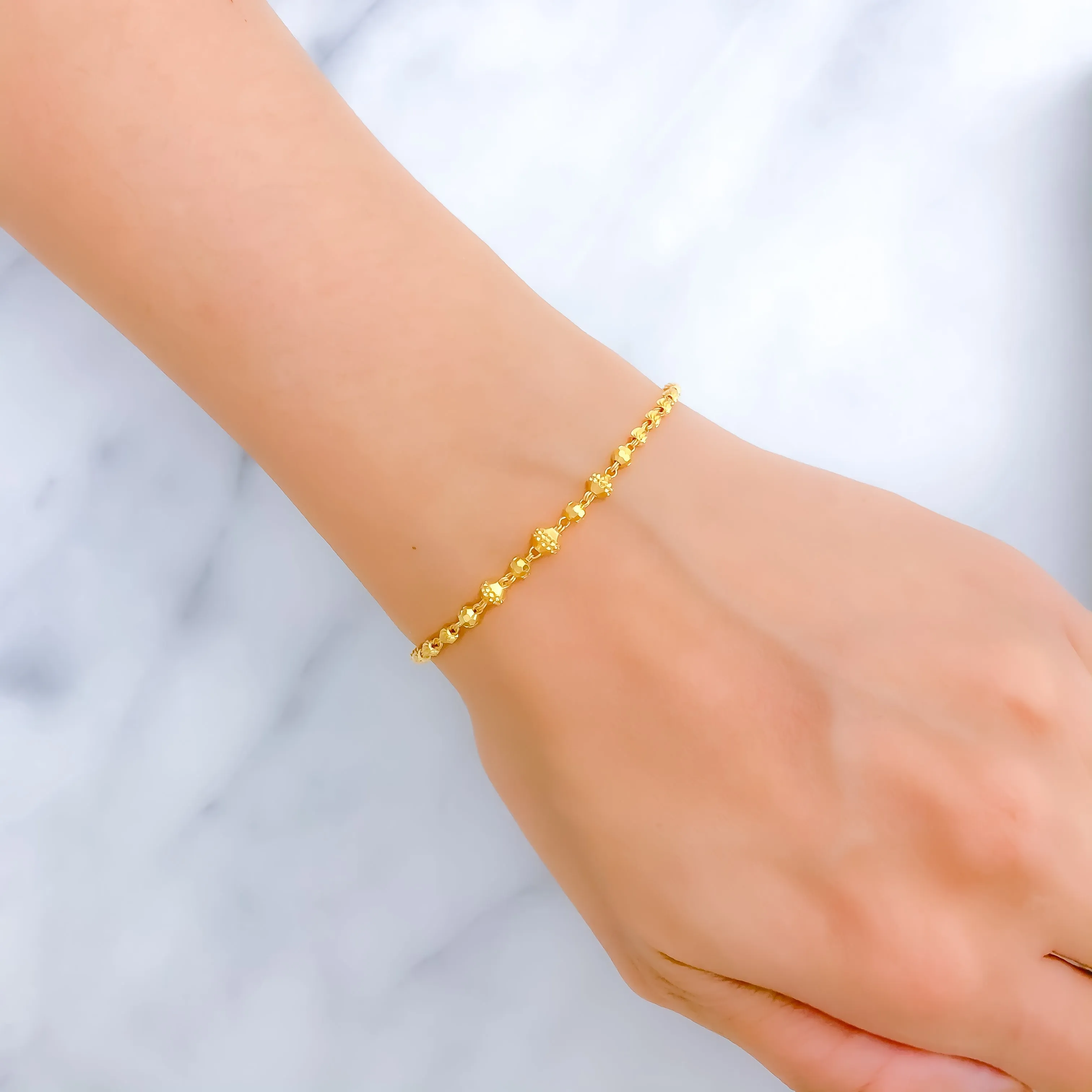 Attractive Disco Bead 22k Gold Bracelet