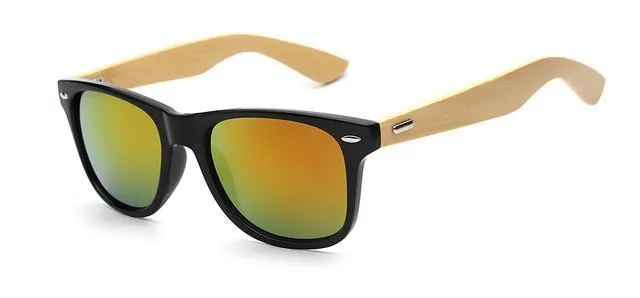 Bamboo Wooden Sunglasses for Men Polarized Original Design Hand Made Frames