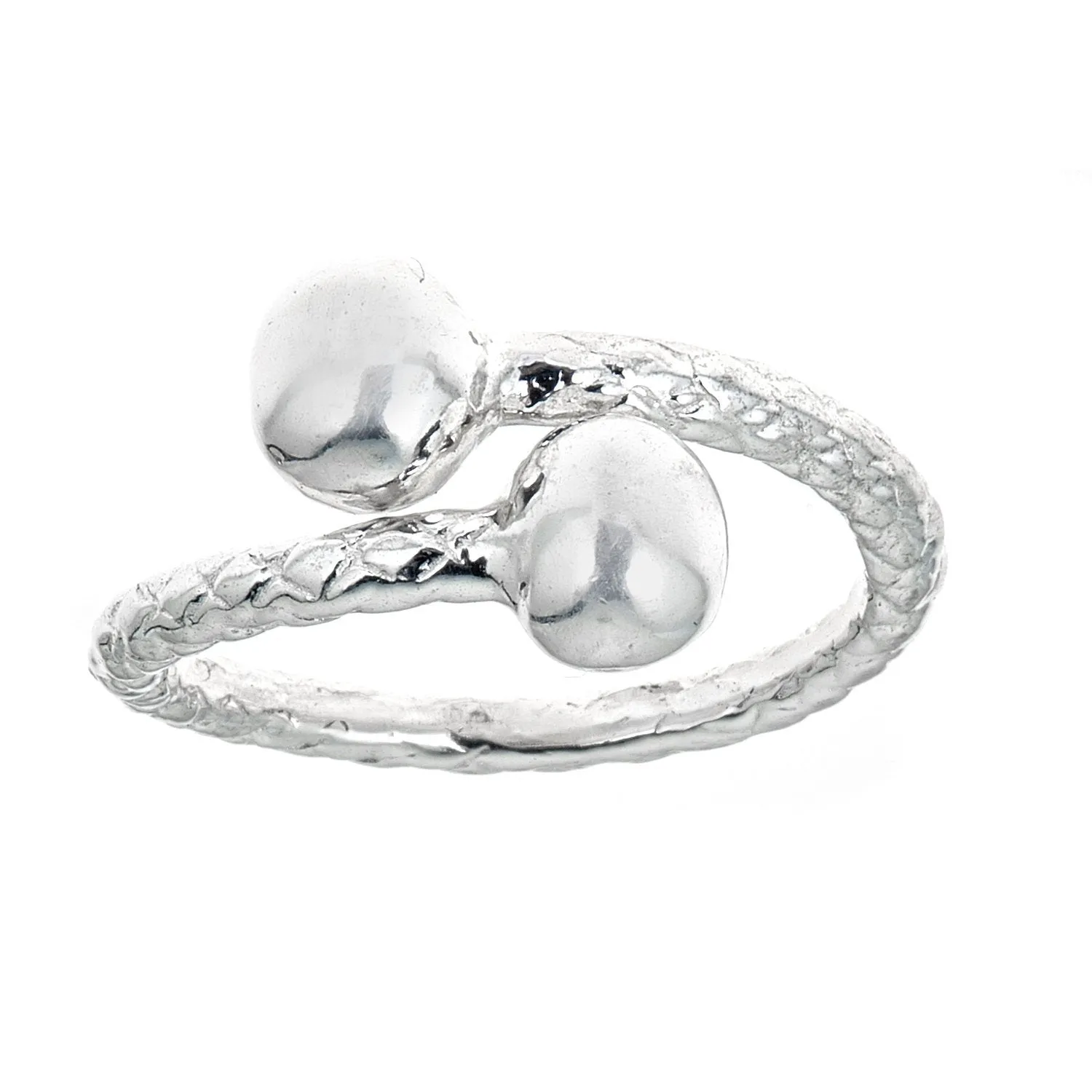 Better Jewelry Classic Ball Ends .925 Sterling Silver West Indian Style Ring