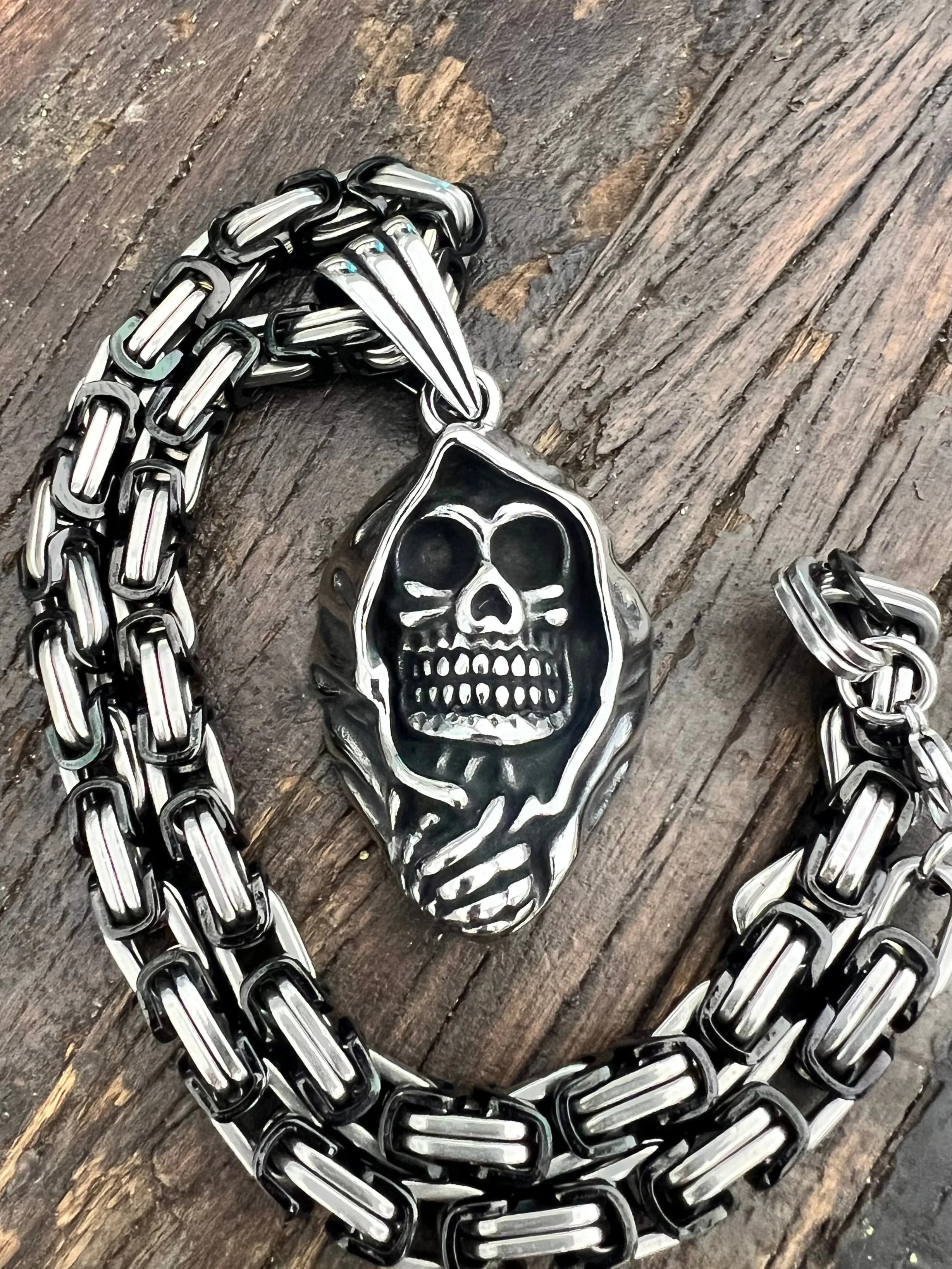 Bone Crusher - Grim Reaper Pendant - Necklace (837)