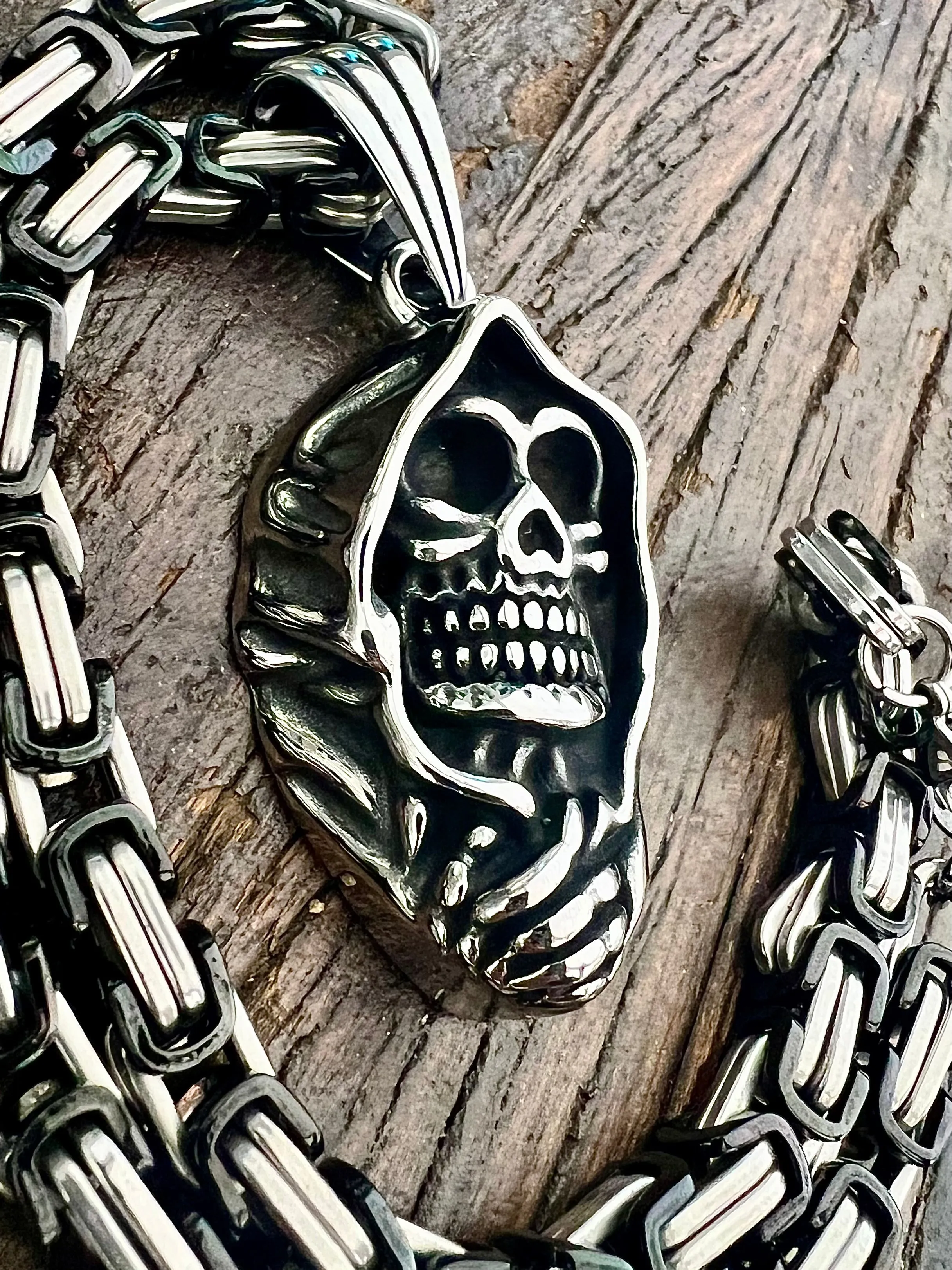 Bone Crusher - Grim Reaper Pendant - Necklace (837)