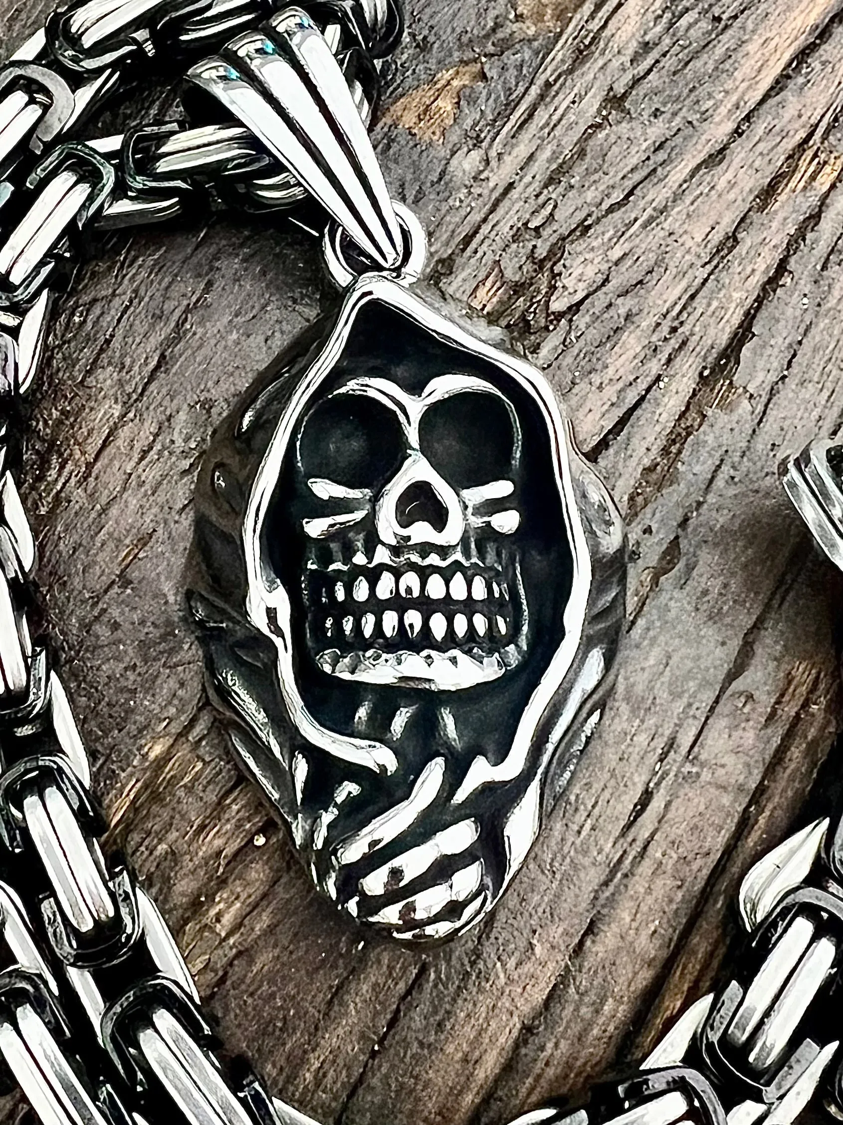 Bone Crusher - Grim Reaper Pendant - Necklace (837)