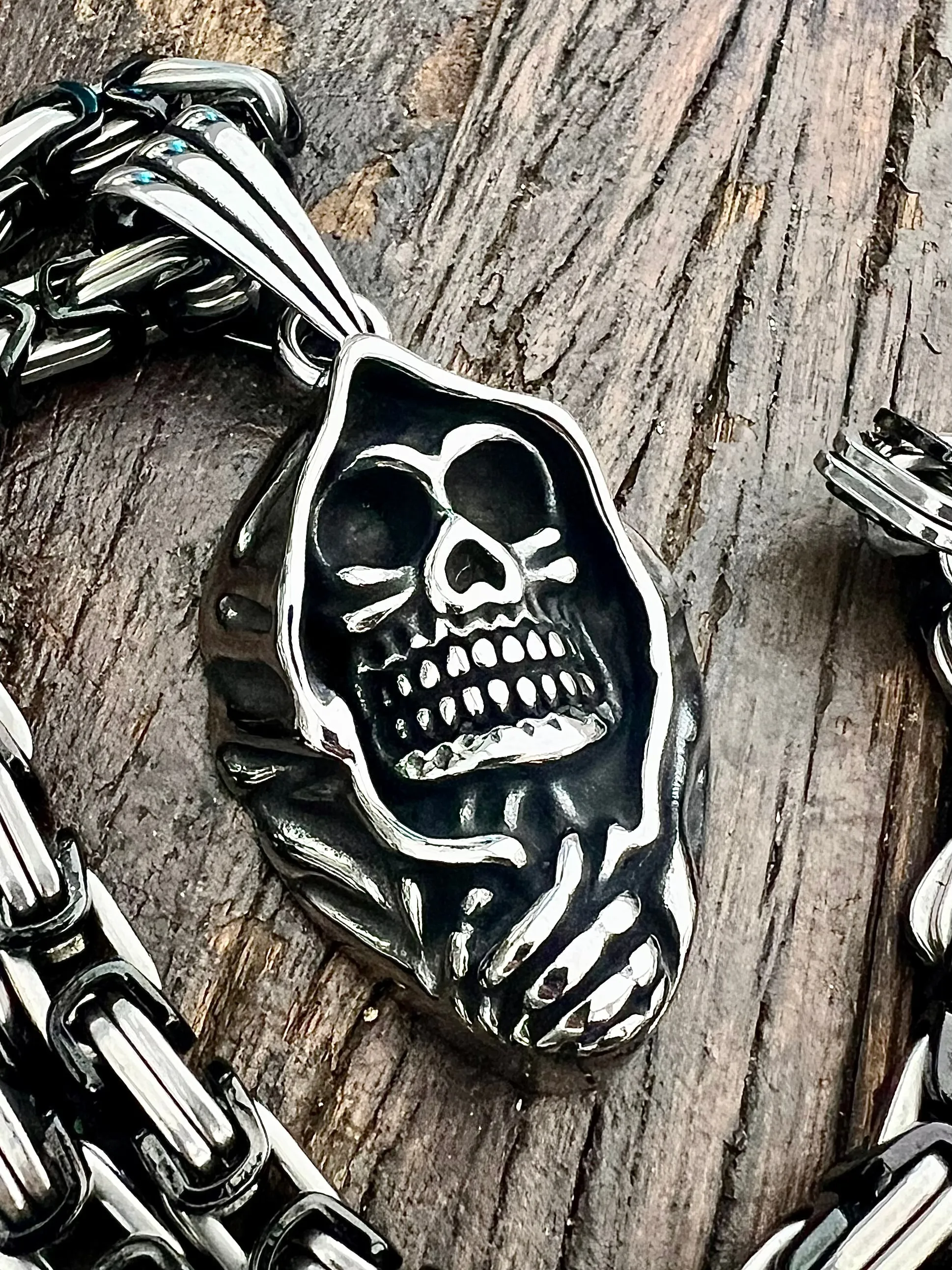 Bone Crusher - Grim Reaper Pendant - Necklace (837)