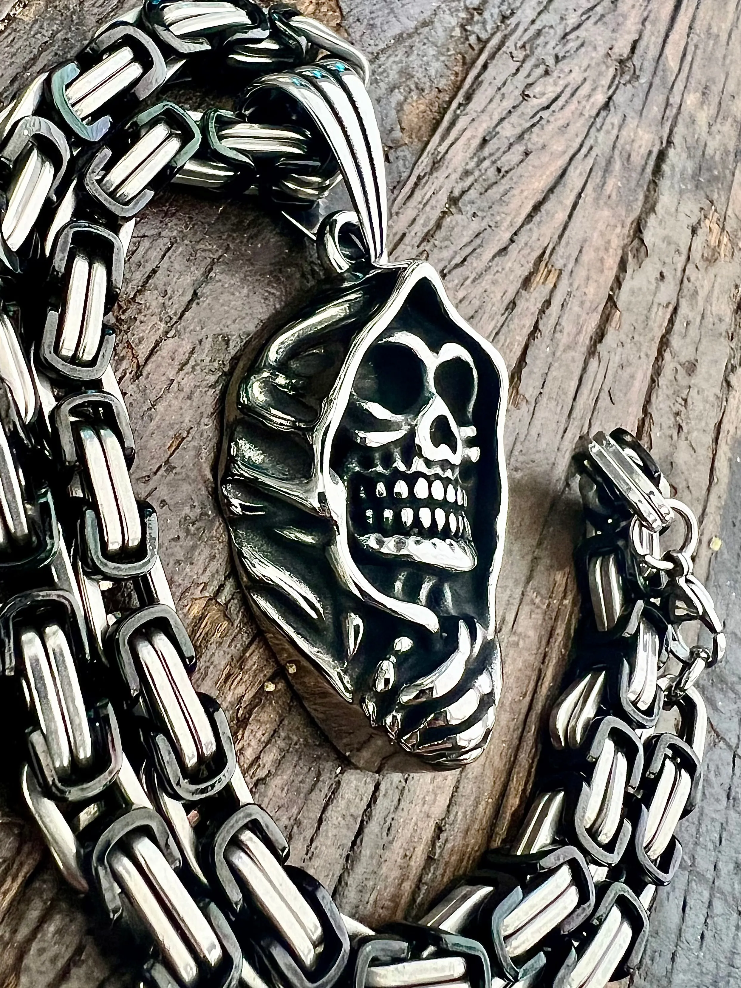 Bone Crusher - Grim Reaper Pendant - Necklace (837)