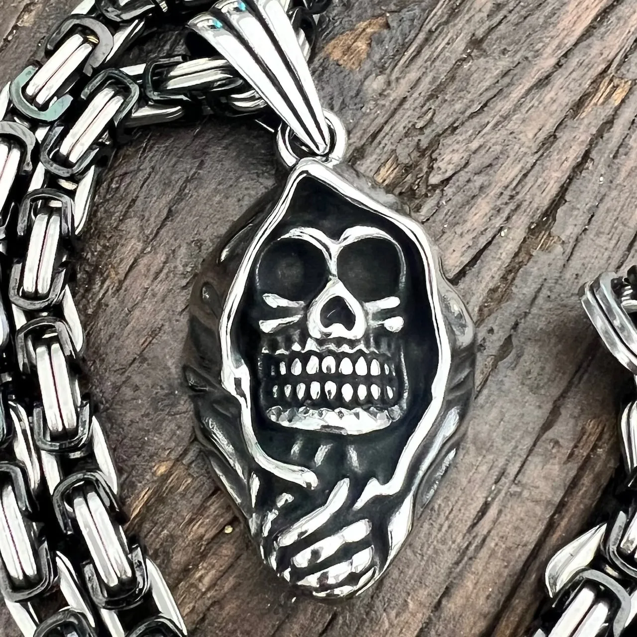 Bone Crusher - Grim Reaper Pendant - Necklace (837)