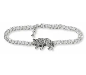 Border Collie Bracelet Jewelry Sterling Silver Handmade Dog Bracelet BD25S-BR