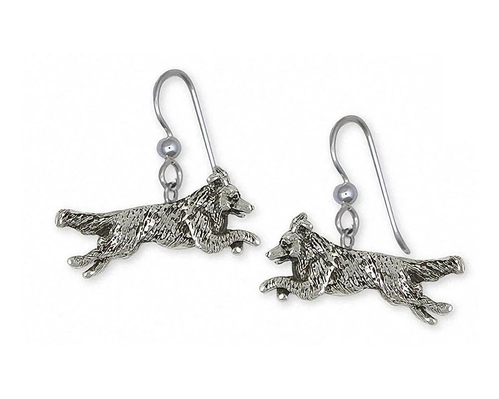 Border Collie Earrings Jewelry Sterling Silver Handmade Dog Earrings BDC41X-E