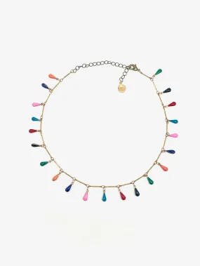 Brit Rainbow Fringe Choker