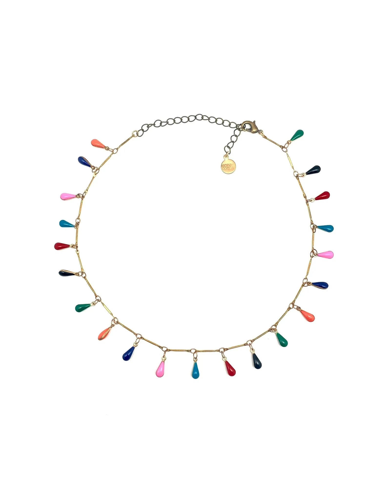 Brit Rainbow Fringe Choker