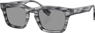 Burberry Grey Be4403 Rectangular-frame Acetate Sunglasses In Case & Box