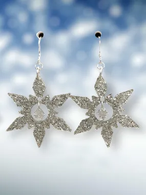 Captured Crystal Snowflake Earring Kit - Jewelry Making Kit