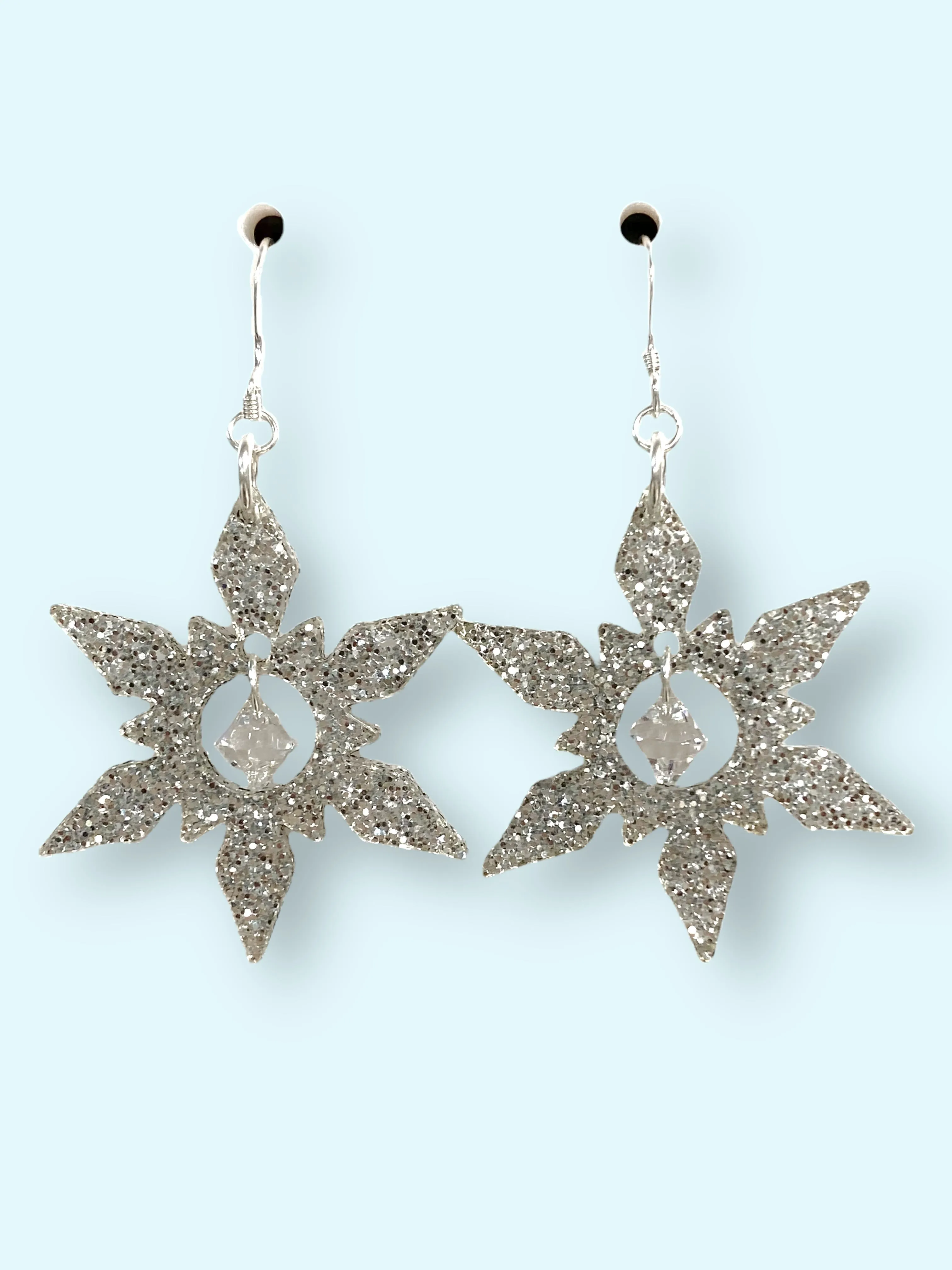 Captured Crystal Snowflake Earring Kit - Jewelry Making Kit