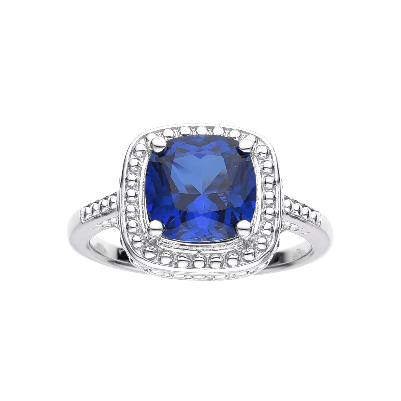 Ceylon Sapphire Cushion Statement Ring