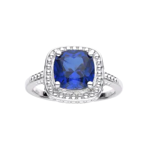 Ceylon Sapphire Cushion Statement Ring