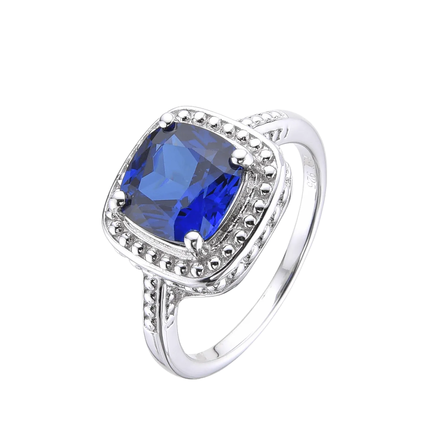 Ceylon Sapphire Cushion Statement Ring