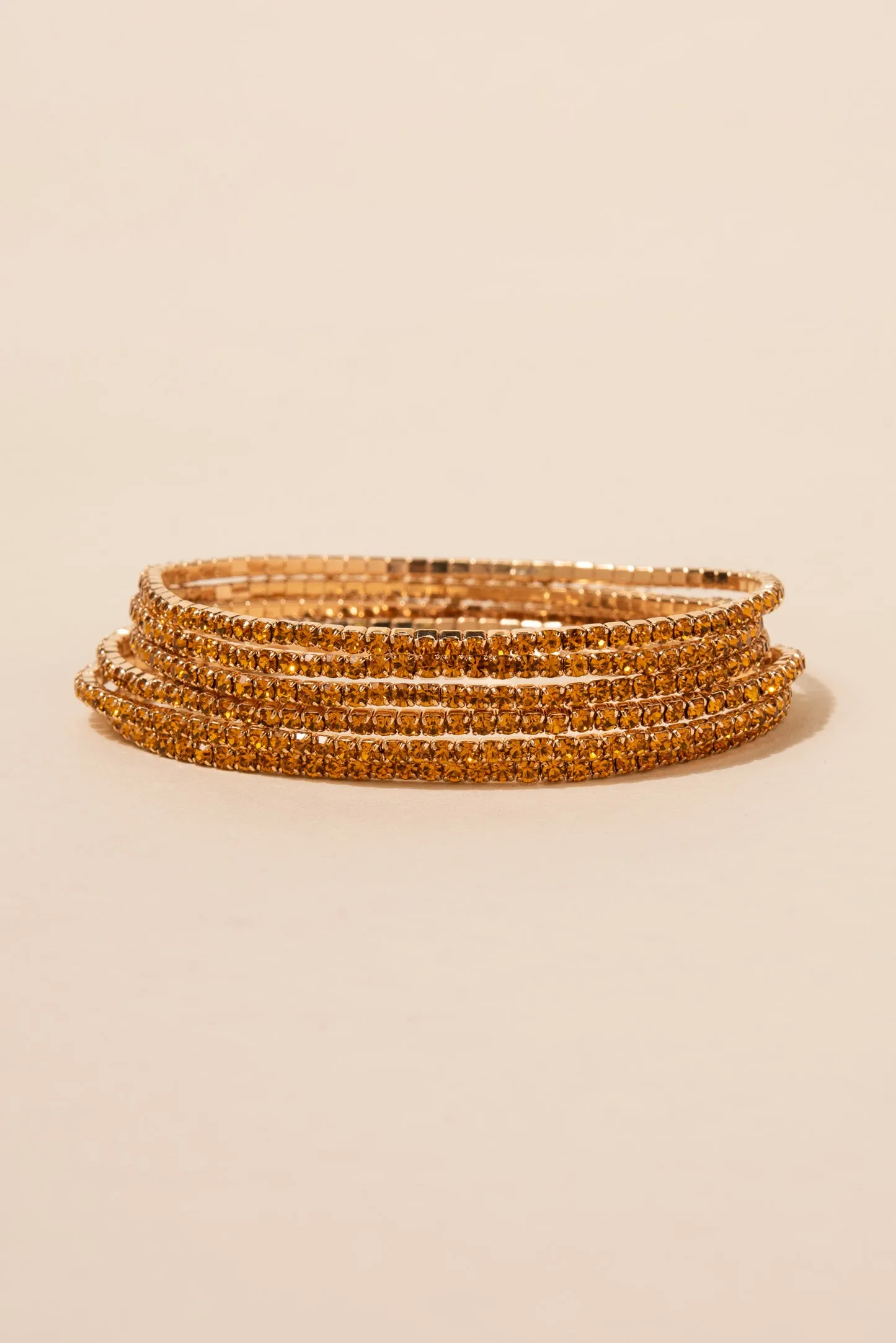 Chantria 6-Layer Rhinestone Stretch Bracelet