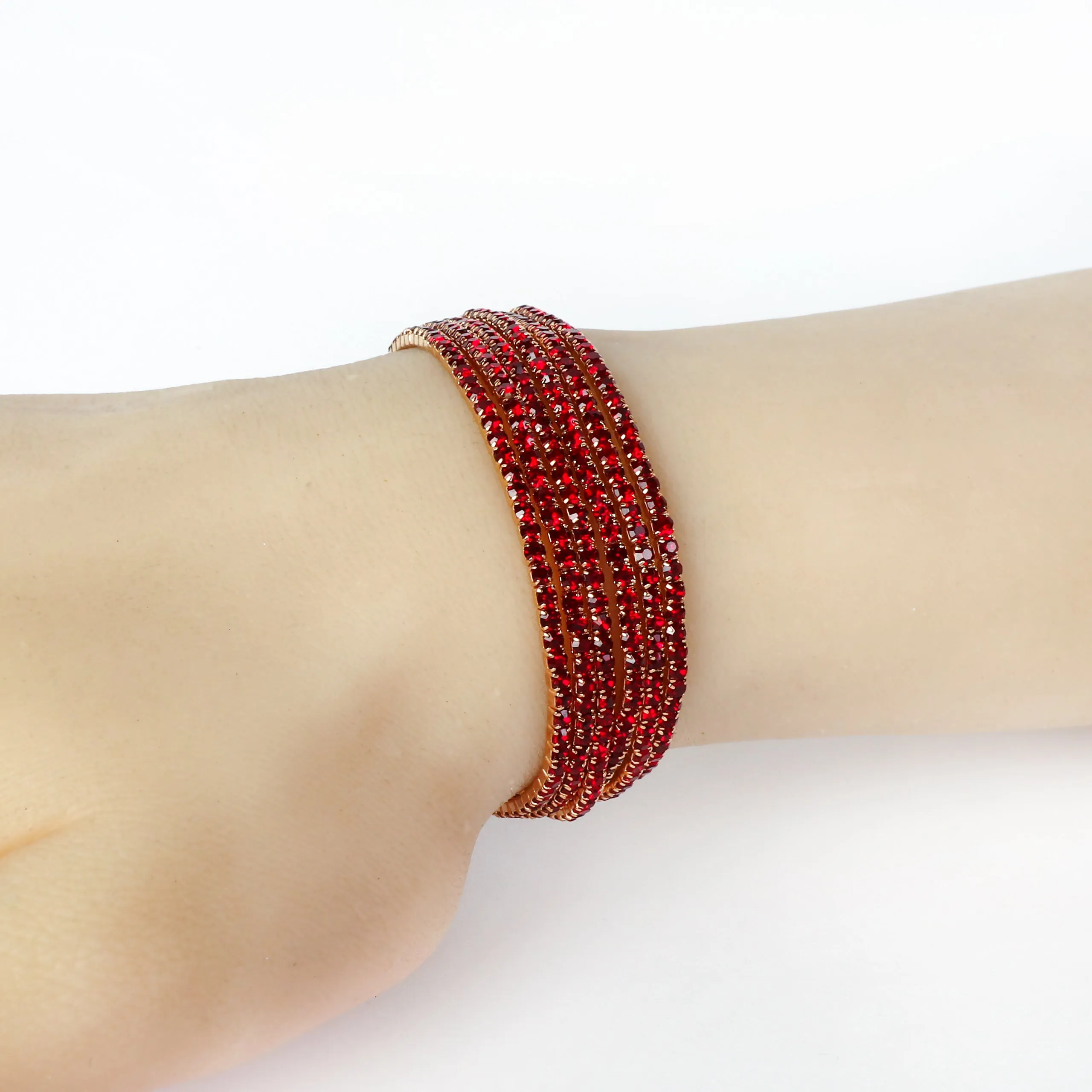 Chantria 6-Layer Rhinestone Stretch Bracelet