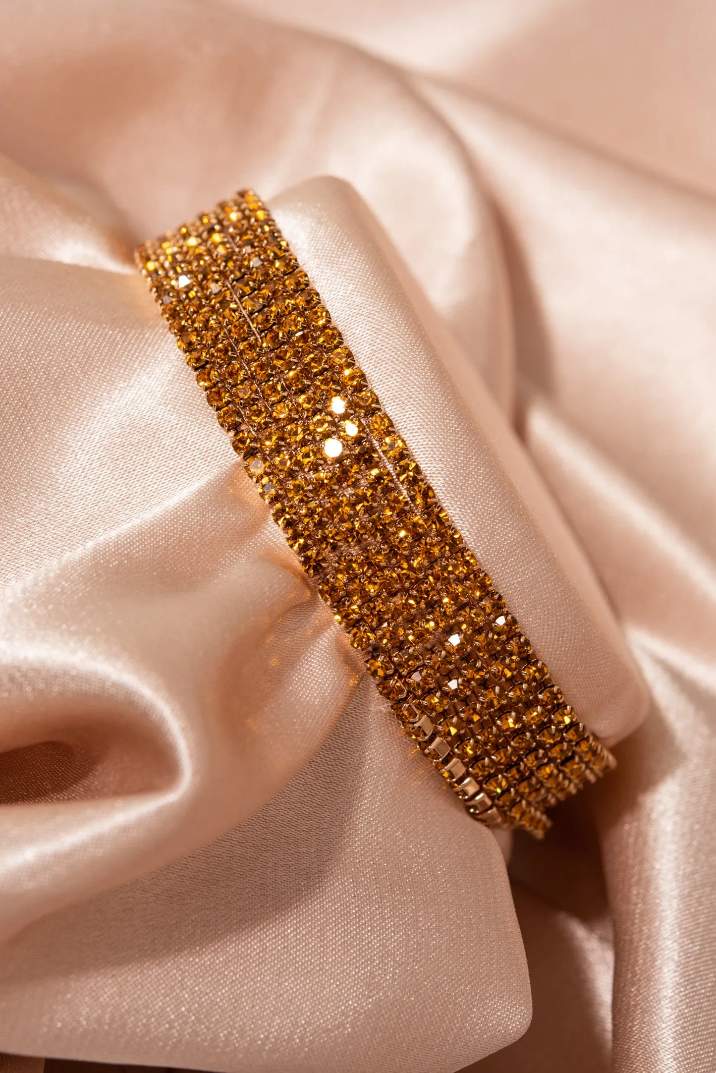 Chantria 6-Layer Rhinestone Stretch Bracelet