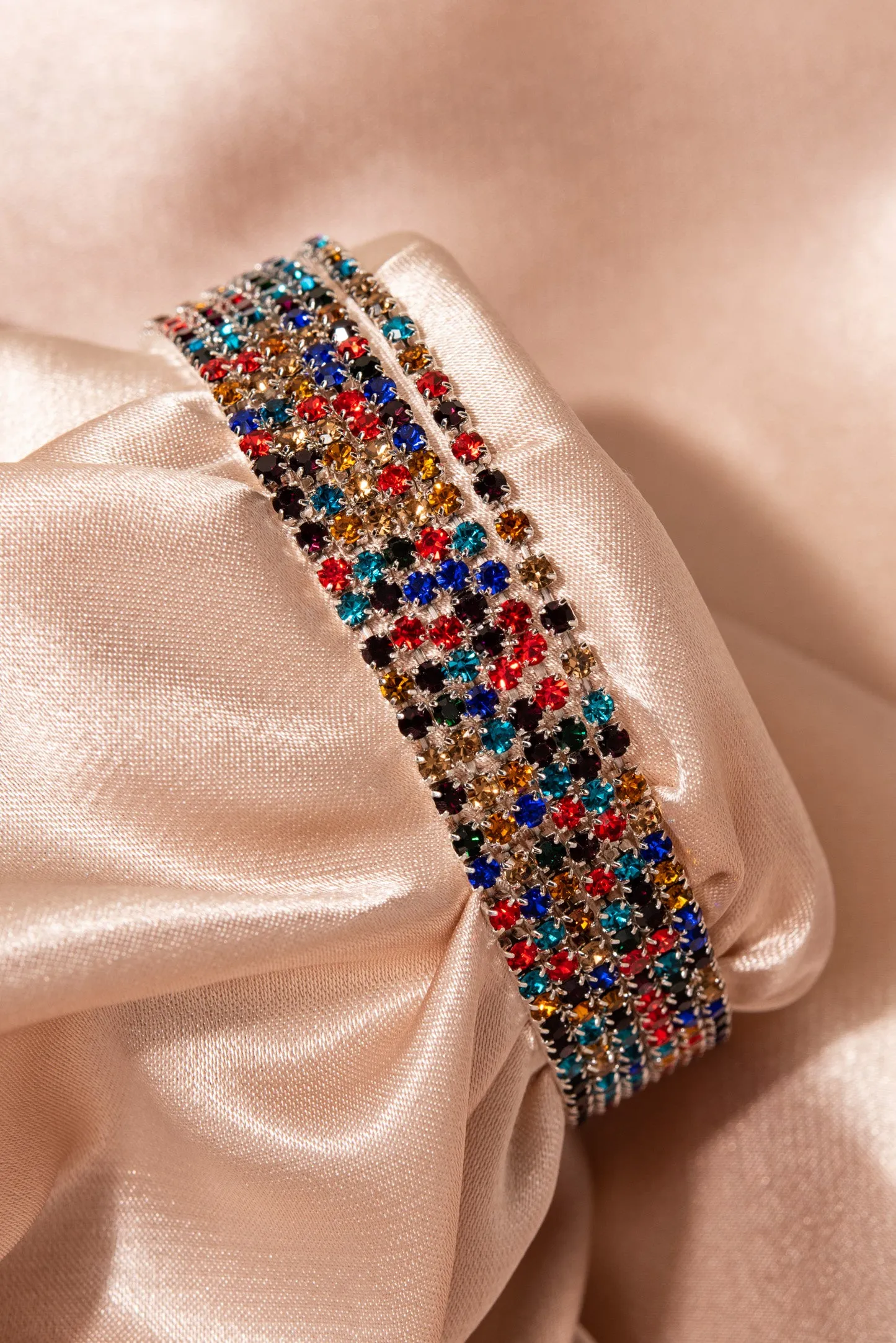 Chantria 6-Layer Rhinestone Stretch Bracelet