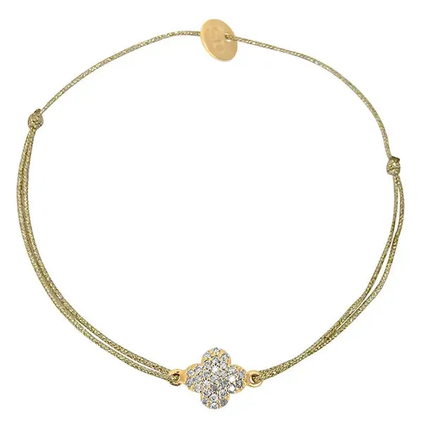 Charlotte Bracelet - Clover White Zircons