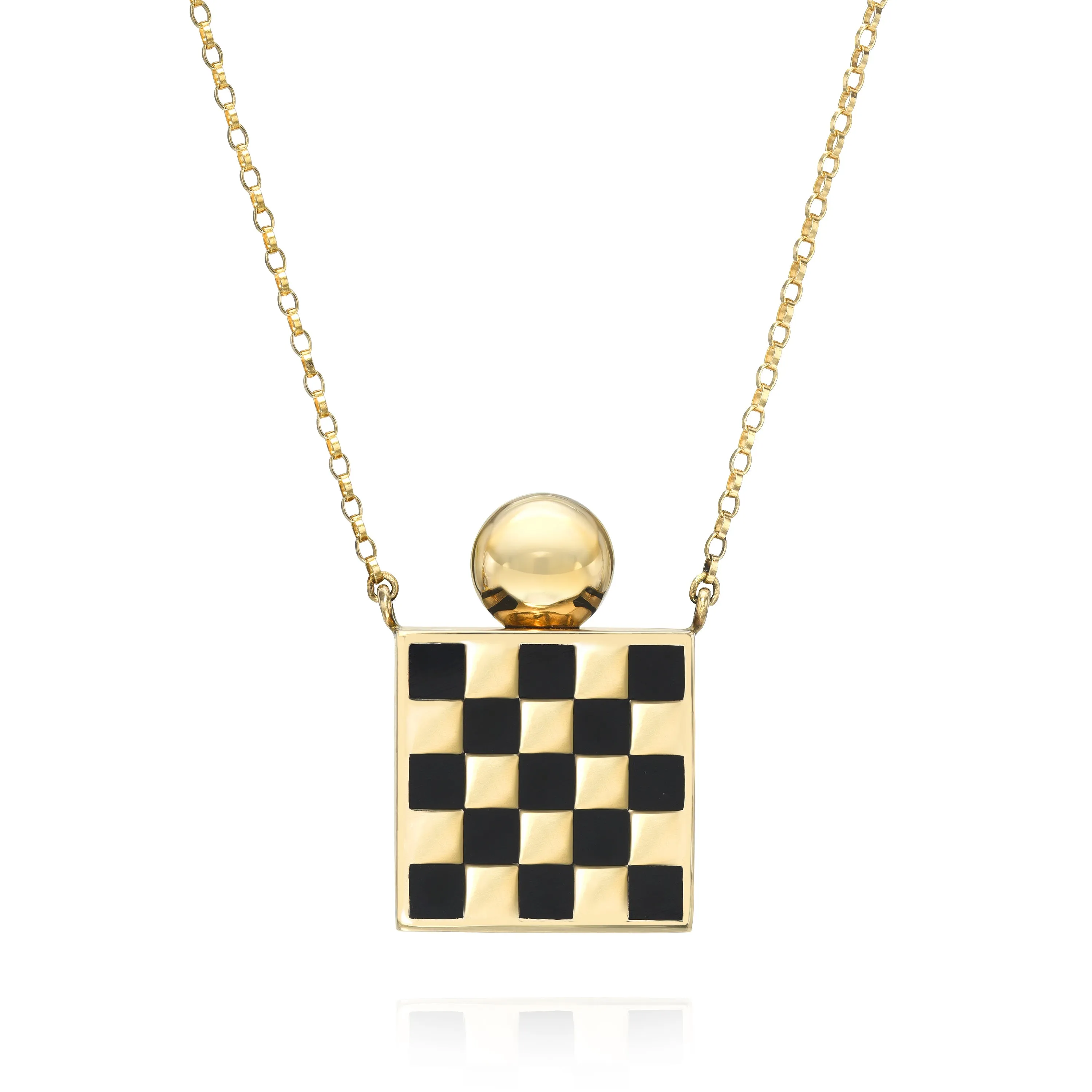 Checkerboard Bottle Necklace