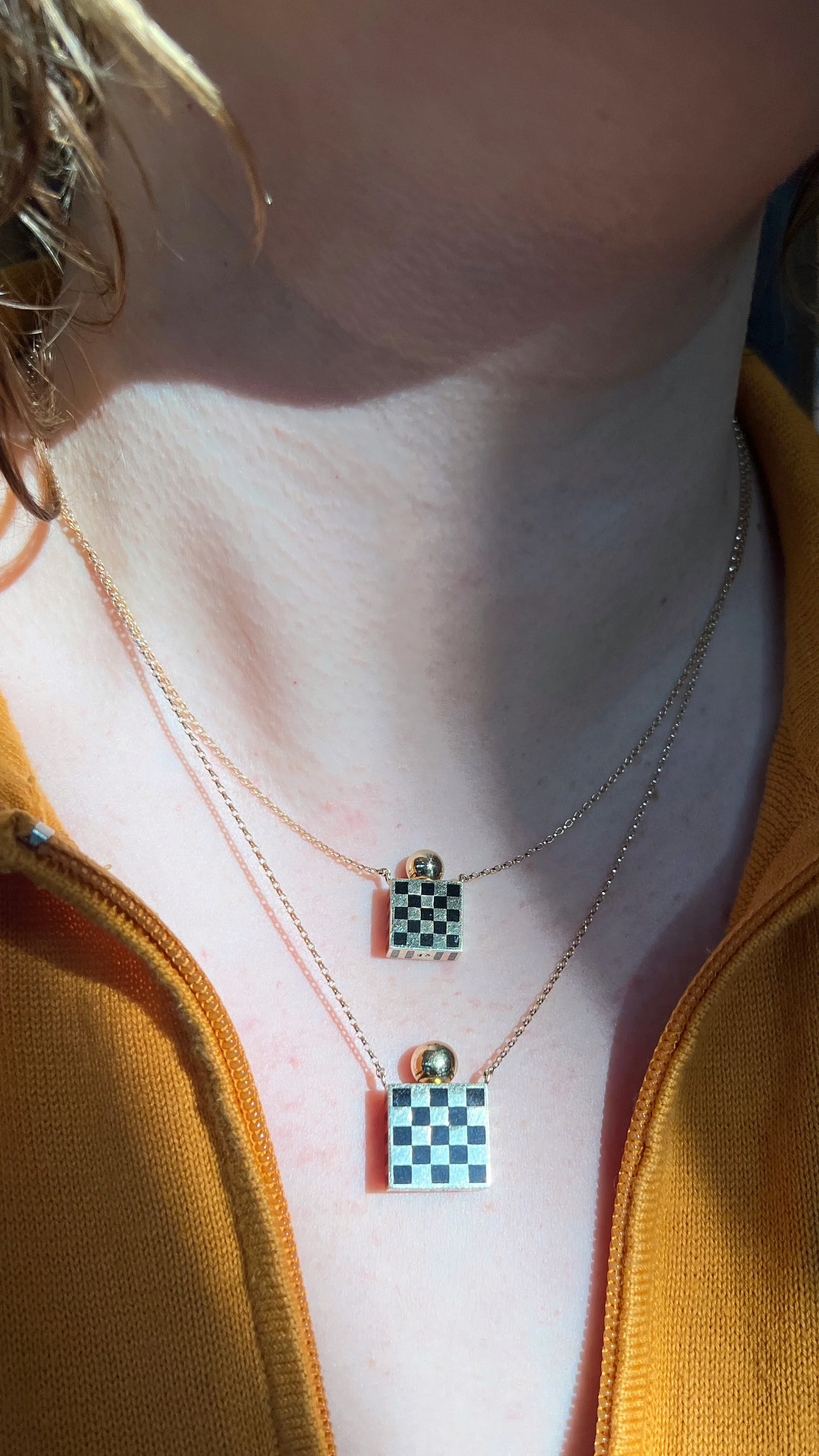 Checkerboard Bottle Necklace