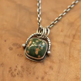 Chelsea Necklace  - Ocean Jasper Pendant - Silversmith - Ocean Jasper Necklace