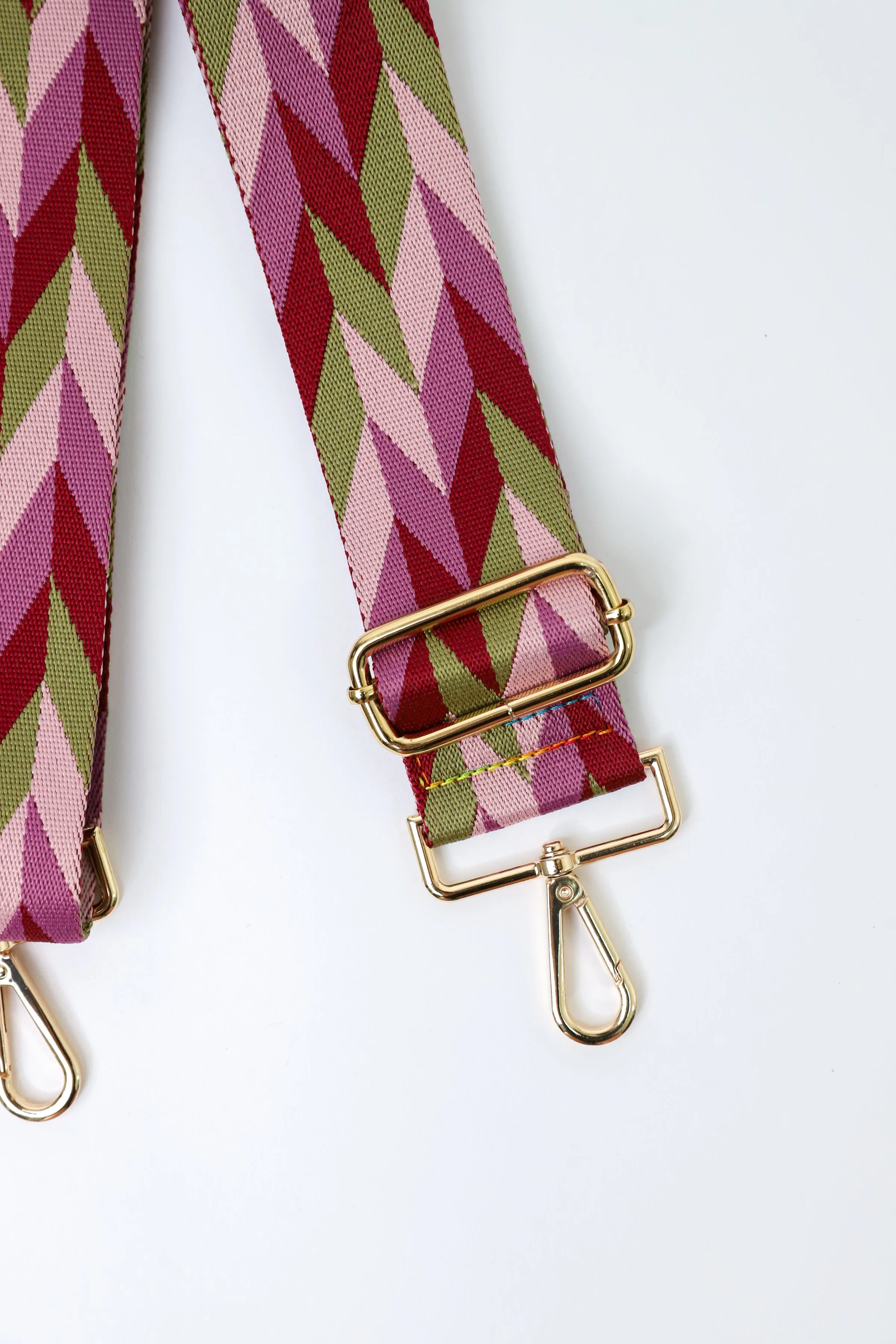 Chevron Rose   Sage Bag Strap