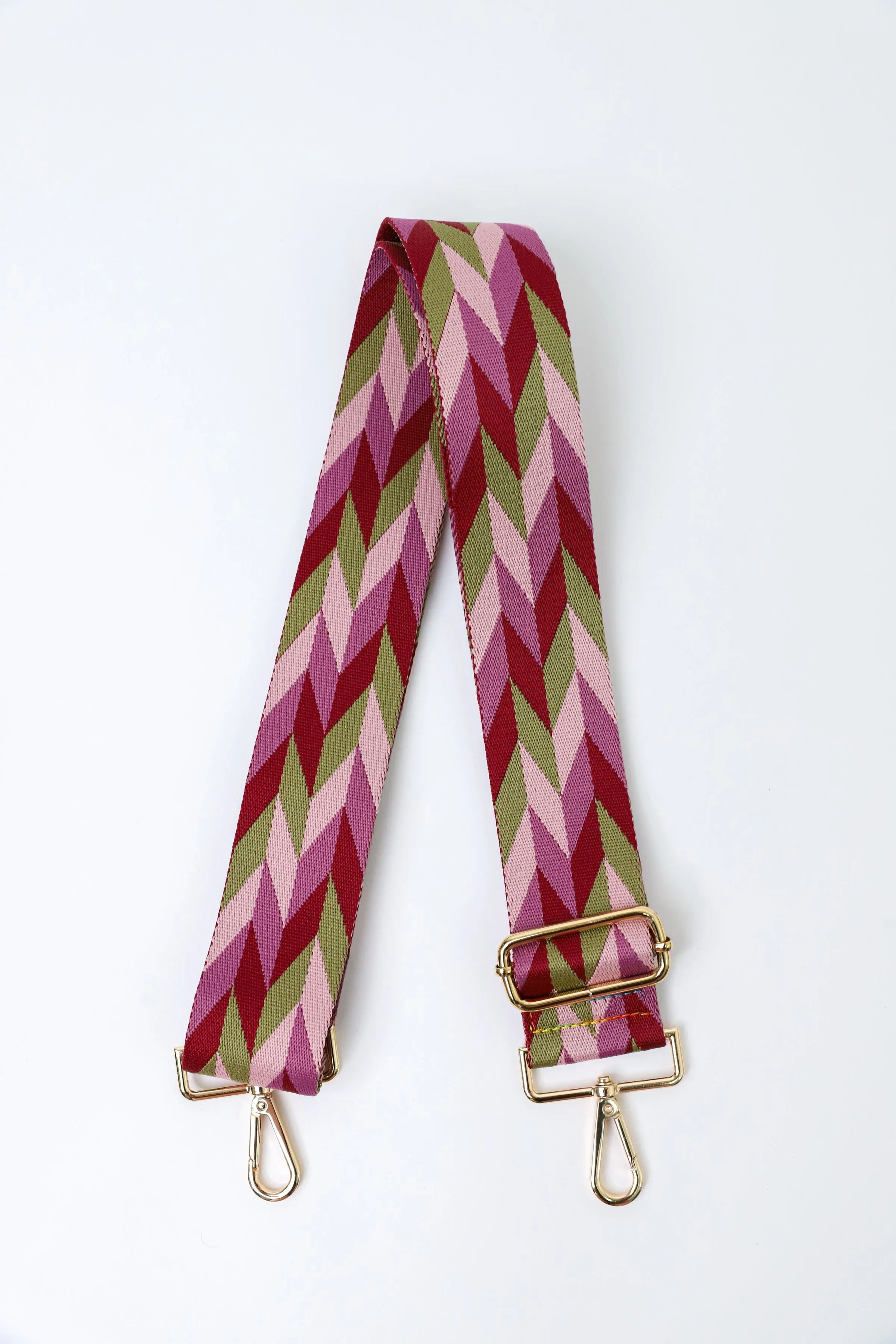 Chevron Rose   Sage Bag Strap