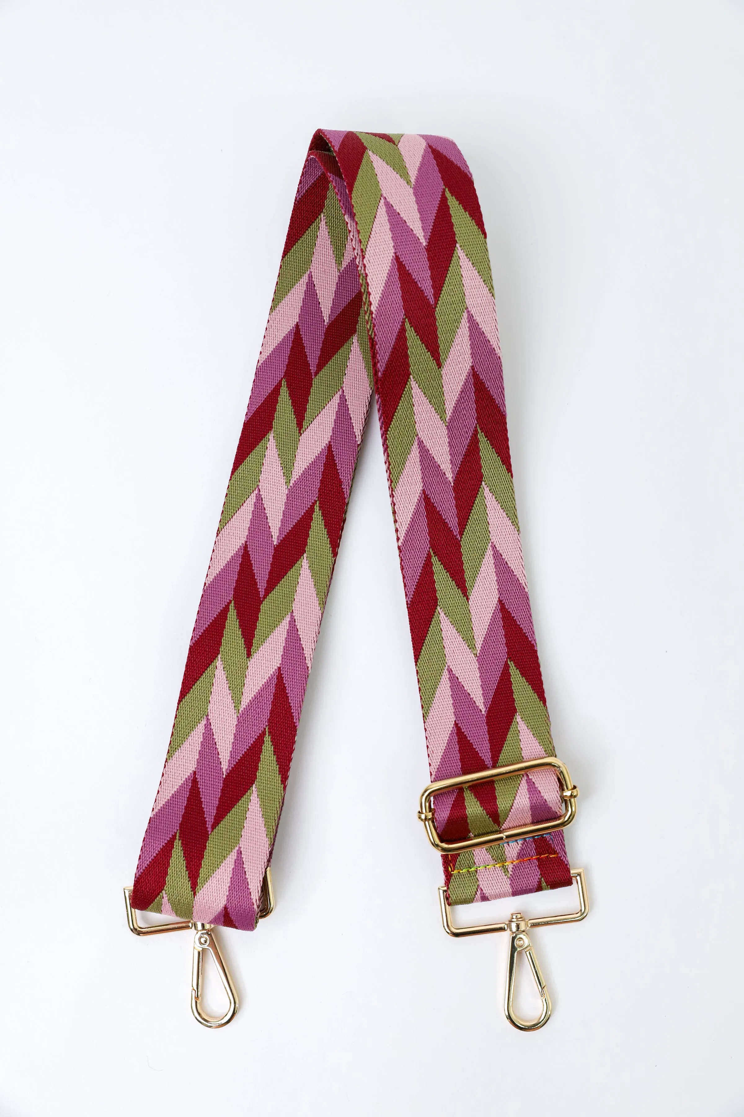 Chevron Rose   Sage Bag Strap