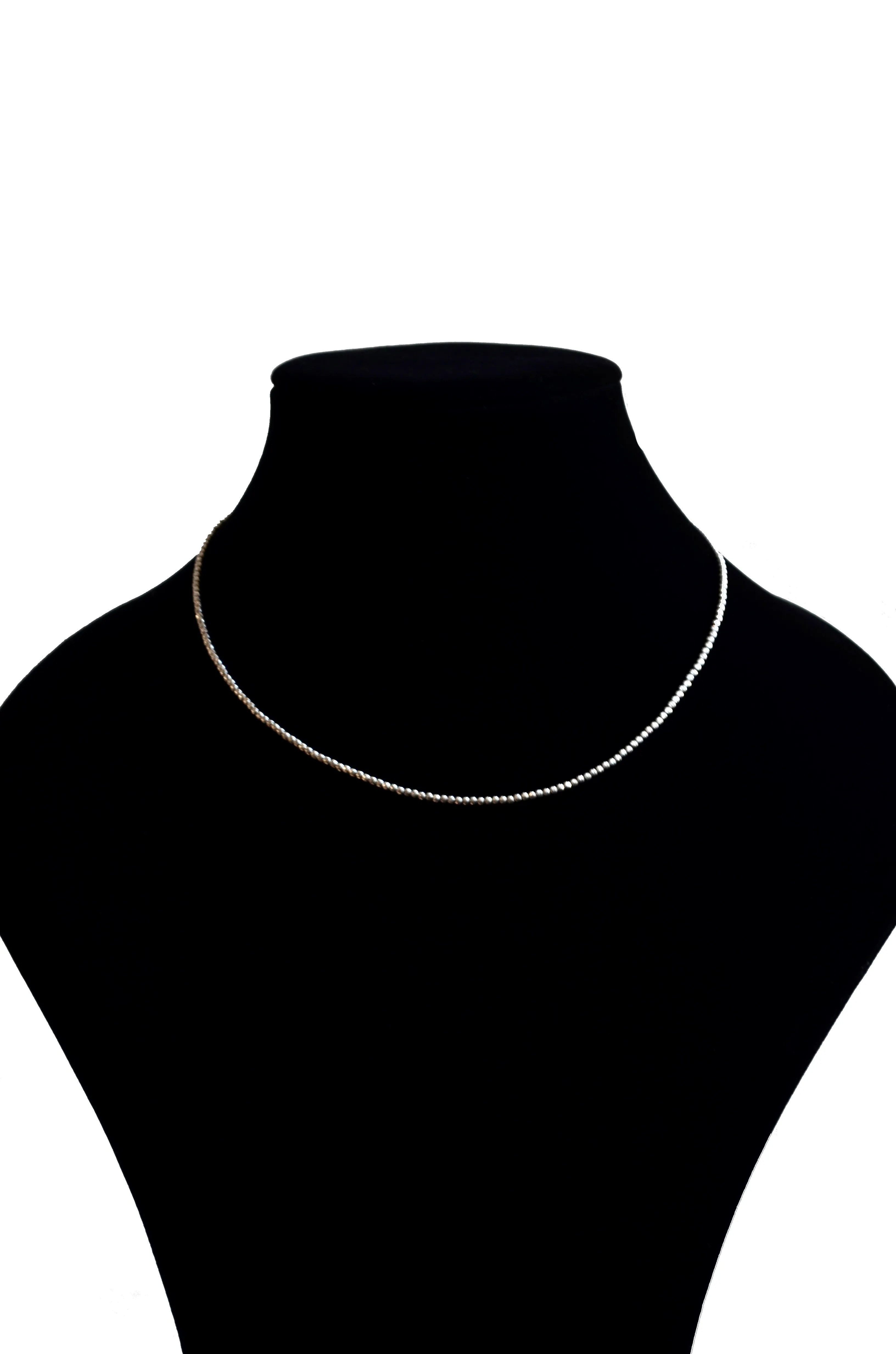 Choker Oro Blanco 14 k de 16in