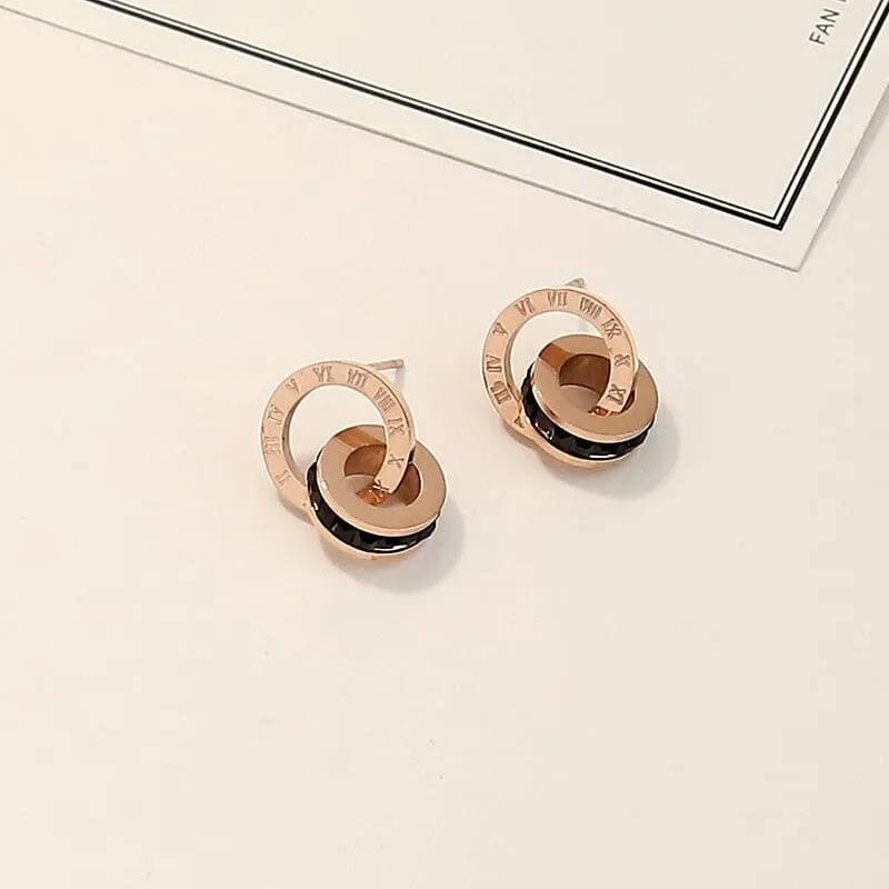 Classic Roman Number Fashion Earrings