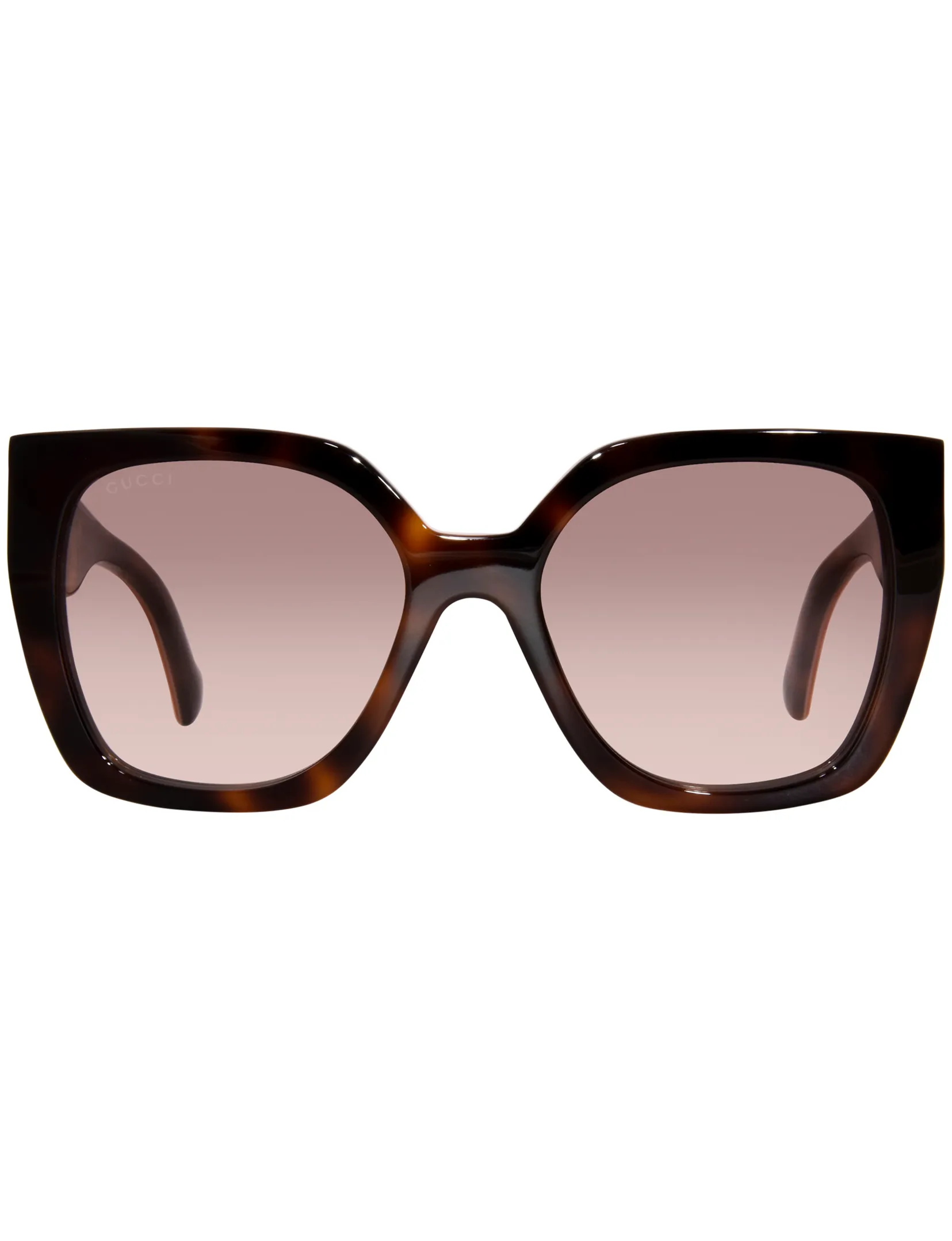 Classic Square Frame Sunglasses, Havana/Crystal/Brown